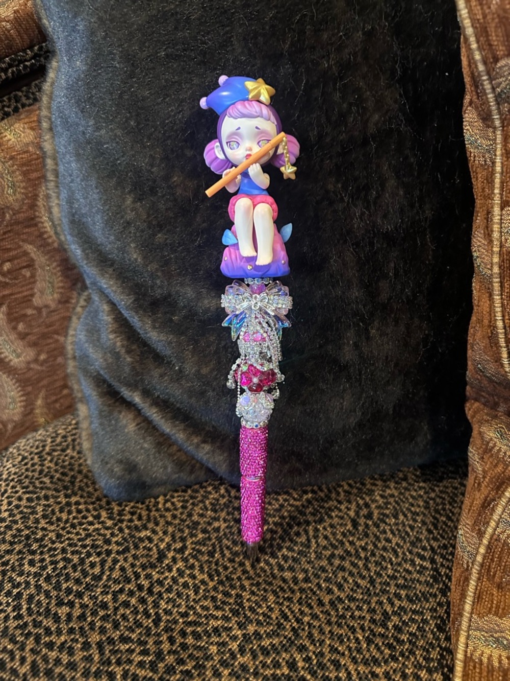 Gorgeous Hand Crafted Pen with an Authentic  Laura the Piper as the Focal